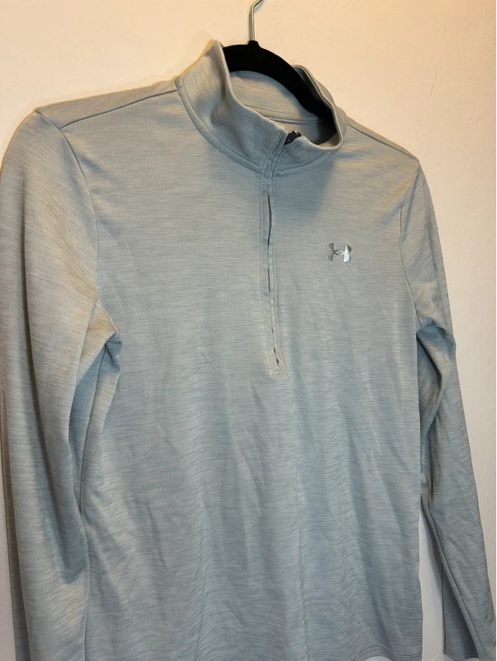 Under Armor Gray Quarter Zip Collared Exercise Jacket